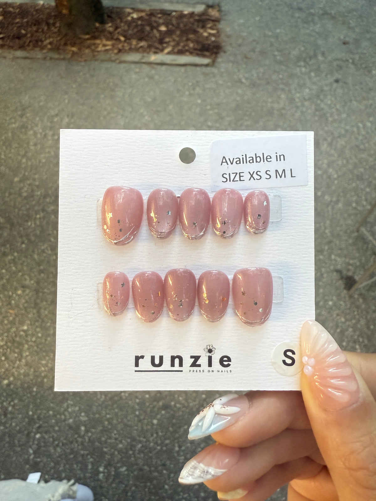 Pink cat eye with Silver Short 030099